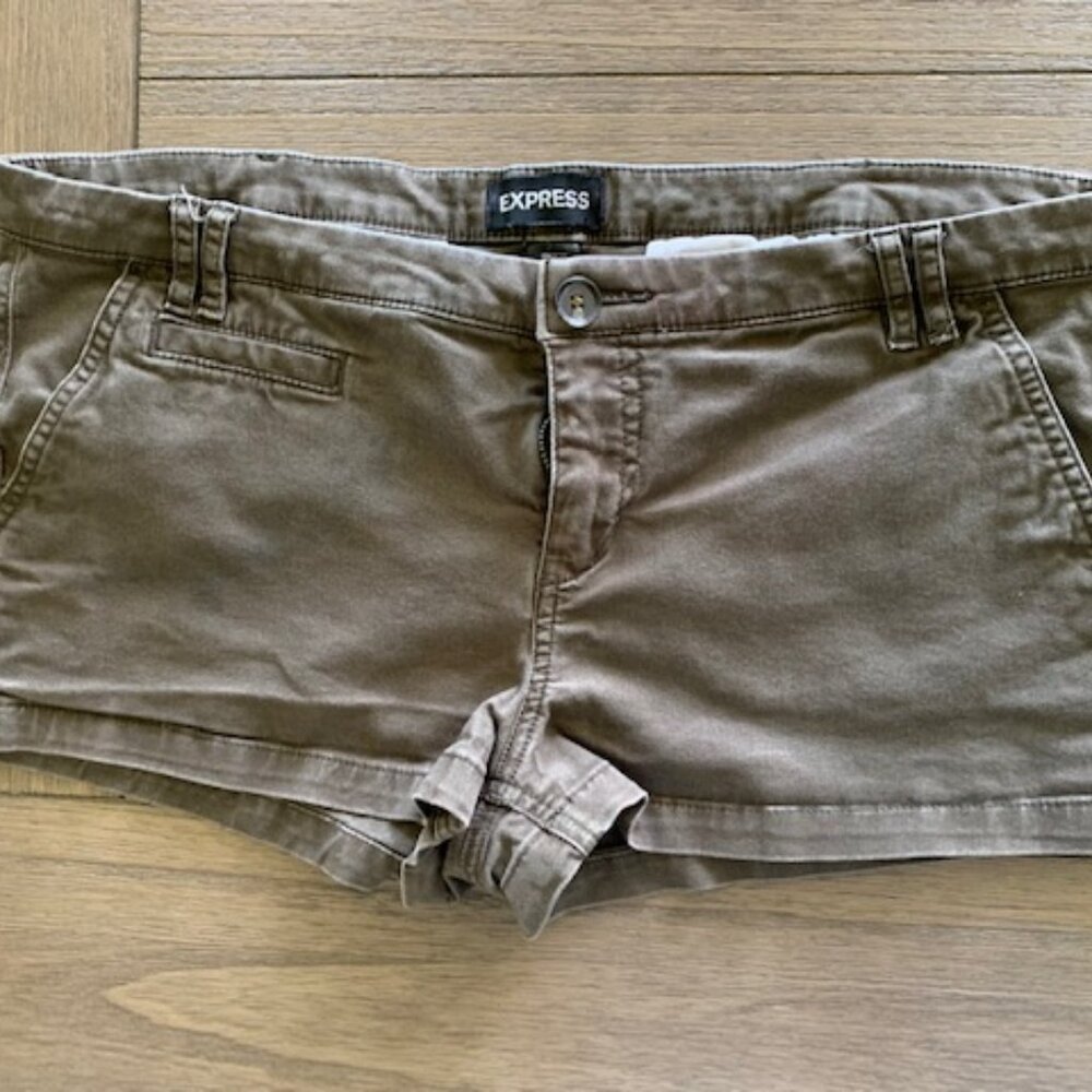 Express Twill Trouser Short - Army Green Size 12